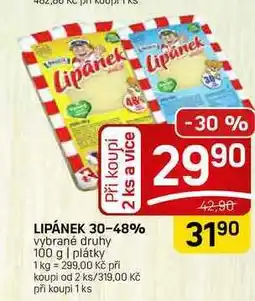 Flop LIPÁNEK 30-48% vybrané druhy nabídka
