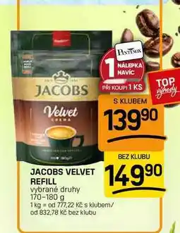 Flop JACOBS VELVET REFILL vybrané druhy nabídka