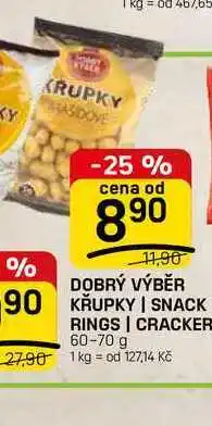Flop DOBRÝ VÝBĚR KŘUPKY | SNACK RINGS | CRACKER nabídka