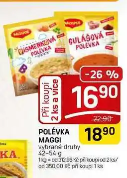 Flop POLÉVKA MAGGI vybrané druhy nabídka