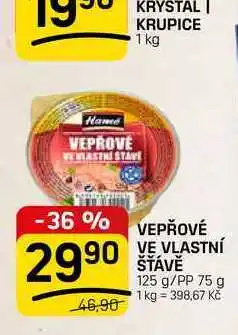 Flop VEPŘOVÉ VE VLASTNÍ ŠŤÁVĚ 125 g/PP 75 g nabídka