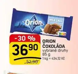 Flop ORION ČOKOLÁDA vybrané druhy nabídka