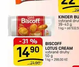 Flop BISCOFF LOTUS CREAM vybrané druhy nabídka