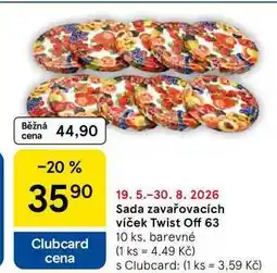 Tesco Sada zavařovacích víček Twist Off 63, 10 ks nabídka