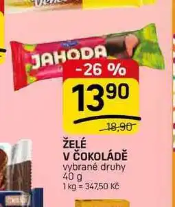 Flop ŽELÉ V ČOKOLÁDĚ vybrané druhy nabídka