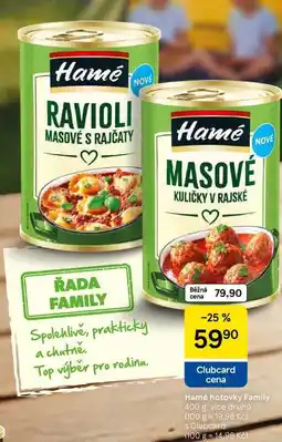 Tesco Hamé hotovky Family, 400 g. více druhů nabídka