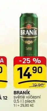 Flop BRANÍK 12 světlé výčepní 0,5 || plech nabídka