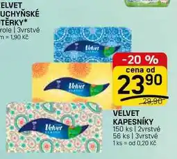 Flop VELVET KAPESNÍKY 150 ks | 2vrstvé 56 ks | 3vrstvé nabídka
