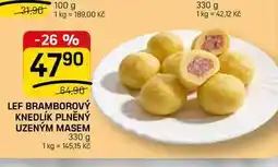 Flop LEF BRAMBOROVÝ KNEDLÍK PLNĚNÝ UZENÝM MASEM nabídka