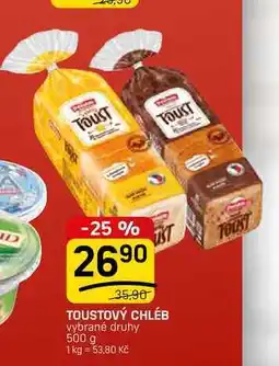 Flop TOUSTOVÝ CHLÉB vybrané druhy nabídka