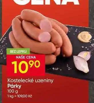 Hruška Kostelecké uzeniny Párky nabídka