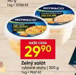 Hruška Zelný salát vybrané druhy nabídka