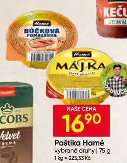 Hruška Hamé paštika 75g, vybrané druhy nabídka