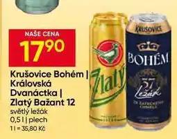 Hruška Zlatý Bažant 12 světlý ležák 0,5l plech nabídka