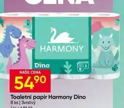 Hruška Toaletní papír Harmony Dino 8 ks 3vrstvý nabídka