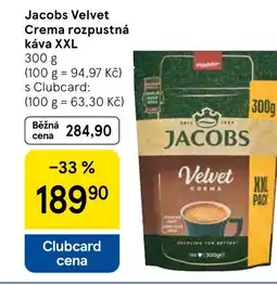 Tesco Jacobs Velvet Crema rozpustná káva XXL nabídka