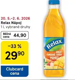 Tesco Relax Nápoj nabídka