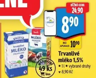 Albert Madeta Trvanlivé mléko 1,5% nabídka