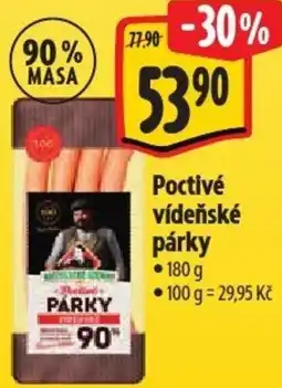 Albert Poctivé vídeňské párky nabídka