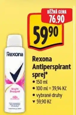 Albert Rexona Antiperspirant sprej nabídka