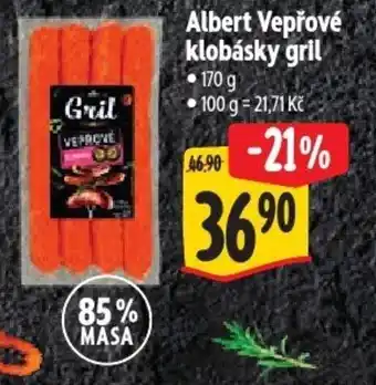 Albert Albert Vepřové klobásky gril nabídka