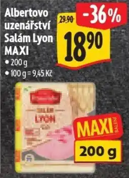 Albert Albertovo uzenářství Salám Lyon MAXI nabídka