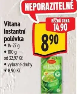 Albert Vitana Instantní polévka nabídka