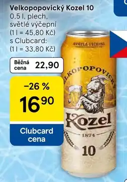 Tesco Velkopopovický Kozel 10 nabídka