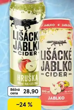 Tesco Lišácké jablko Cider nabídka