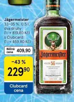 Tesco Jägermeister 33-35 % nabídka