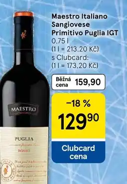 Tesco Maestro Italiano Sangiovese Primitivo Puglia IGT nabídka