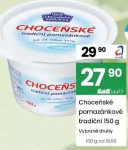 Kubík potraviny Choceňské pomazánkové tradiční nabídka