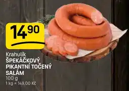 Flop Krahulík špekáčkový pikantní točený salám nabídka