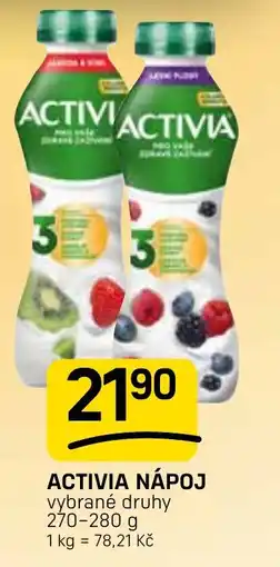 Flop Activia nápoj nabídka