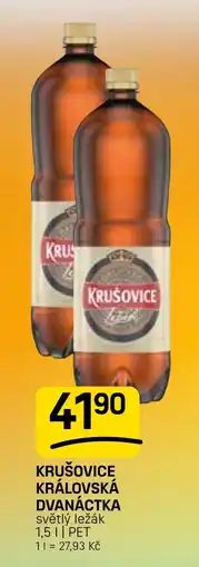 Flop Krušovice královská dvanáctka světlý ležák nabídka