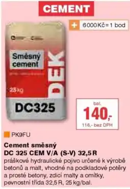 DEK Cement směsný DC 325 CEM V/A (S-V) 32,5 R nabídka