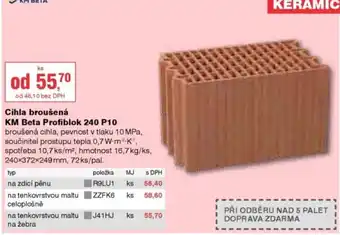 DEK Cihla broušená KM Beta Profiblok 240 P10 nabídka
