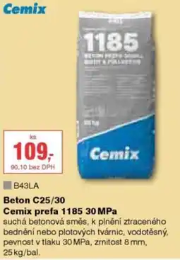 DEK Beton C25/30 Cemix prefa 1185.30 MPa nabídka