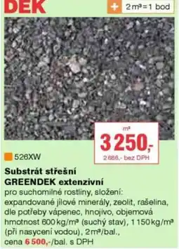 DEK Substrát střešní GREENDEK extenzivní nabídka