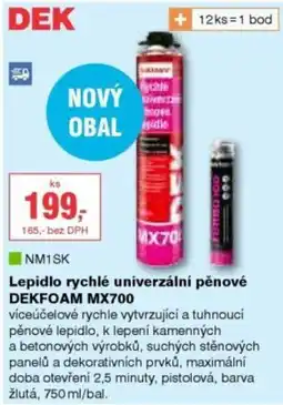 DEK Lepidlo rychlé univerzální pěnové DEKFOAM MX700 nabídka
