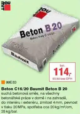 DEK Beton C16/20 Baumit Beton B 20 nabídka