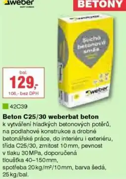 DEK Beton C25/30 weberbat beton nabídka