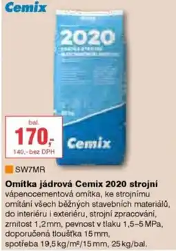 DEK Omítka jádrová Cemix 2020 strojní nabídka