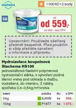 DEK Hydroizolace koupelnová Stachema HS100 nabídka