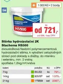 DEK Stěrka hydroizolační 2K Stachema HS500 nabídka