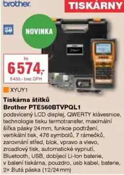 DEK Tiskárna štítků Brother PTE560BTVPQL1 nabídka