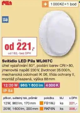 DEK Svítidlo LED Pila WL007C nabídka