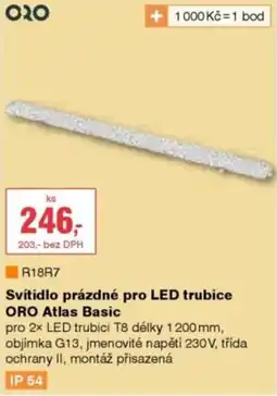 DEK Svítidlo prázdné pro LED trubice ORO Atlas Basic nabídka