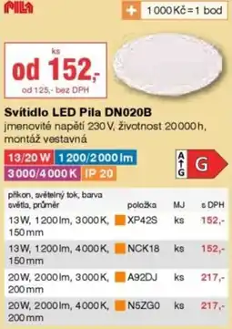 DEK Svítidlo LED Pila DN020B nabídka