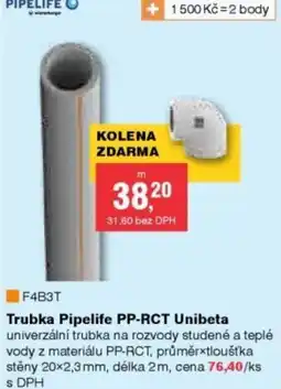 DEK Trubka Pipelife PP-RCT Unibeta nabídka